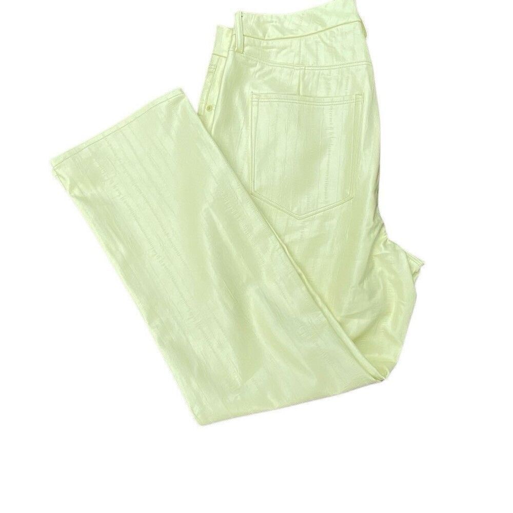 Good American Better Than Leather Pants Good Icon Jeans Key Lime Plus 15 36x32